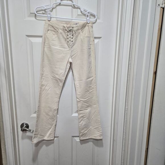 AG The Jodi Crop Lace-Up Jeans Size 27 High Rise Slim Flare Crop - Picture 12 of 12